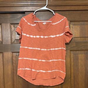 Old Navy Women's Rust Tie-Dye Tee